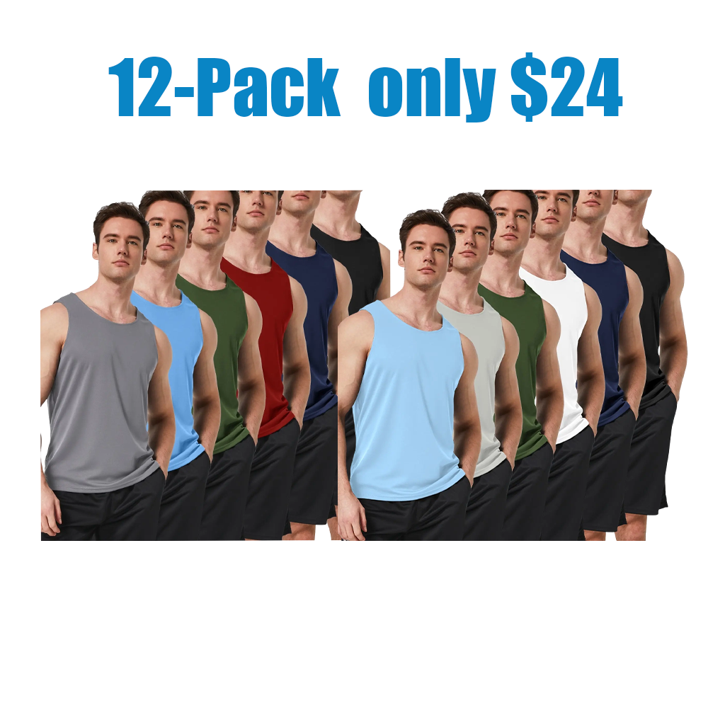 Men's Quick Dry Workout Tank Tops Breathable Gym Sleeveless Muscle Shirts for Active Men Lightweight Activewear dealsforyoudays