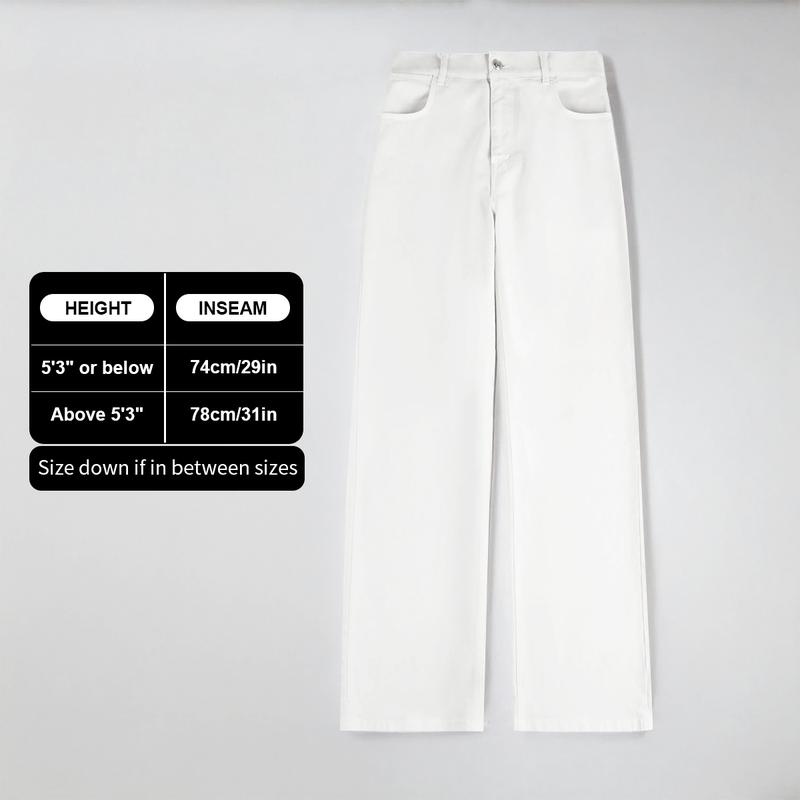 Women's High Waist Stretch Wide Leg Jeans