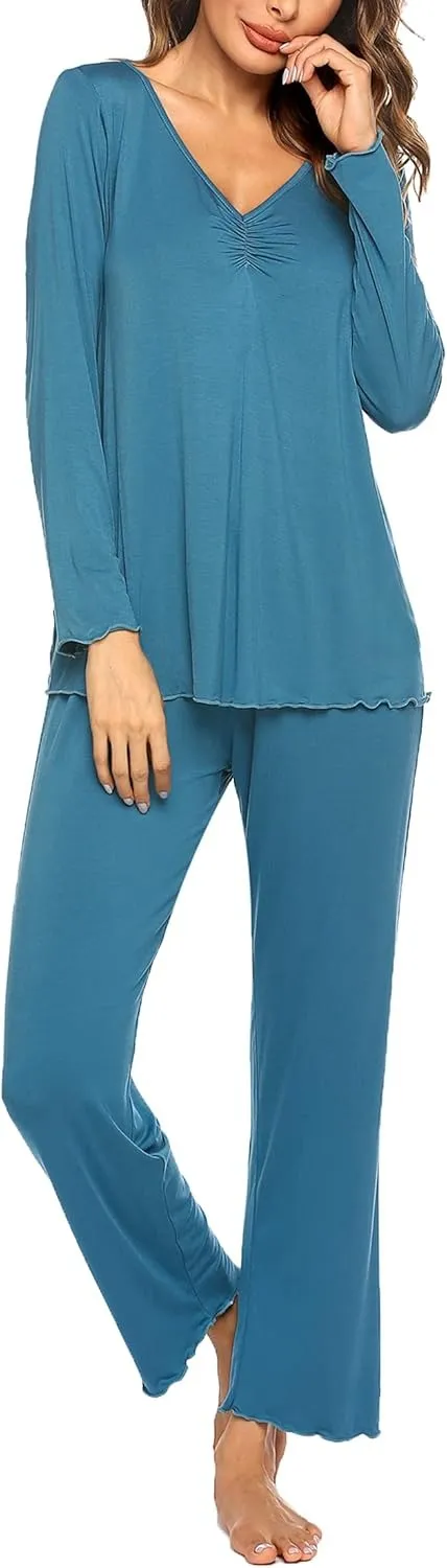 Womens Pajama Sets 2 Piece Lounge Set Fall Winter Pajamas