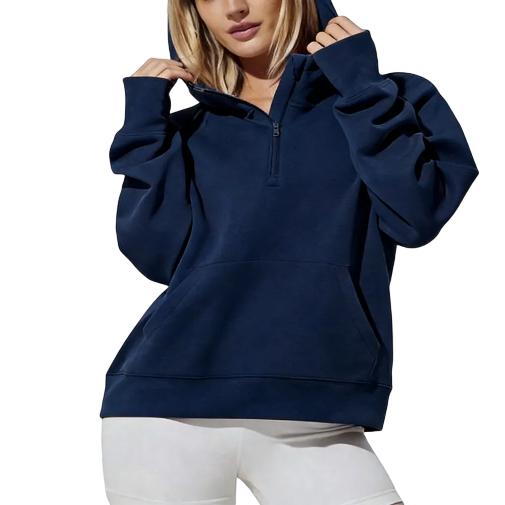 Oversized Half-Zip Hoodie