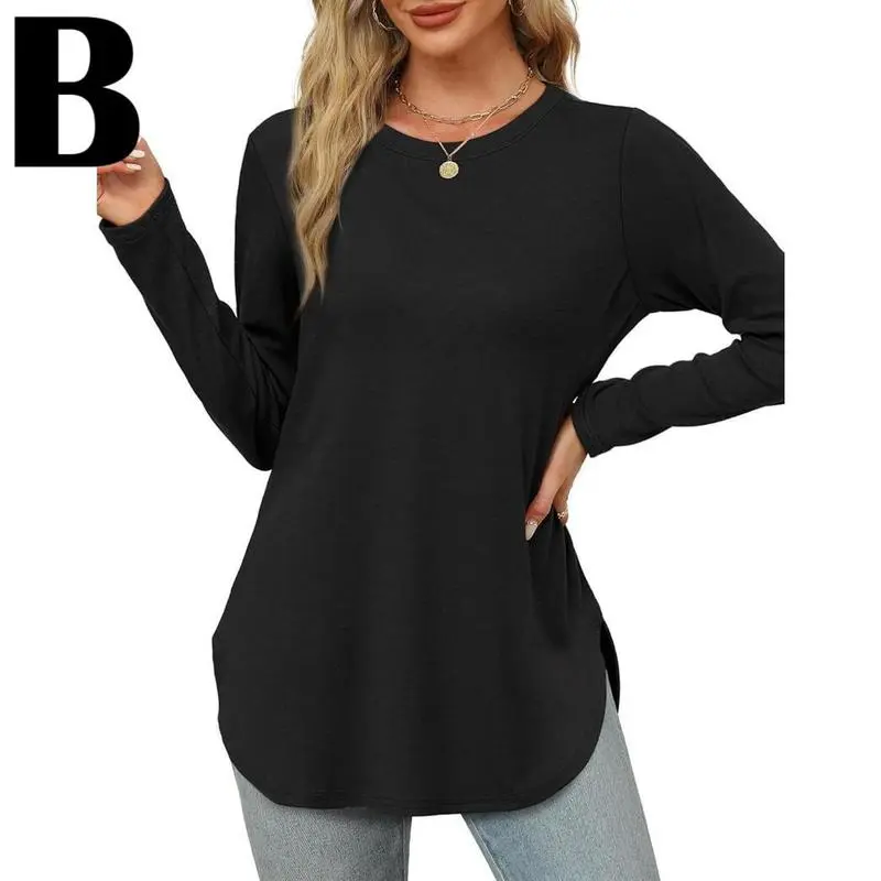 Womens Tunic Tops to Wear with Leggings Long Sleeve Thumb Hole Shirts