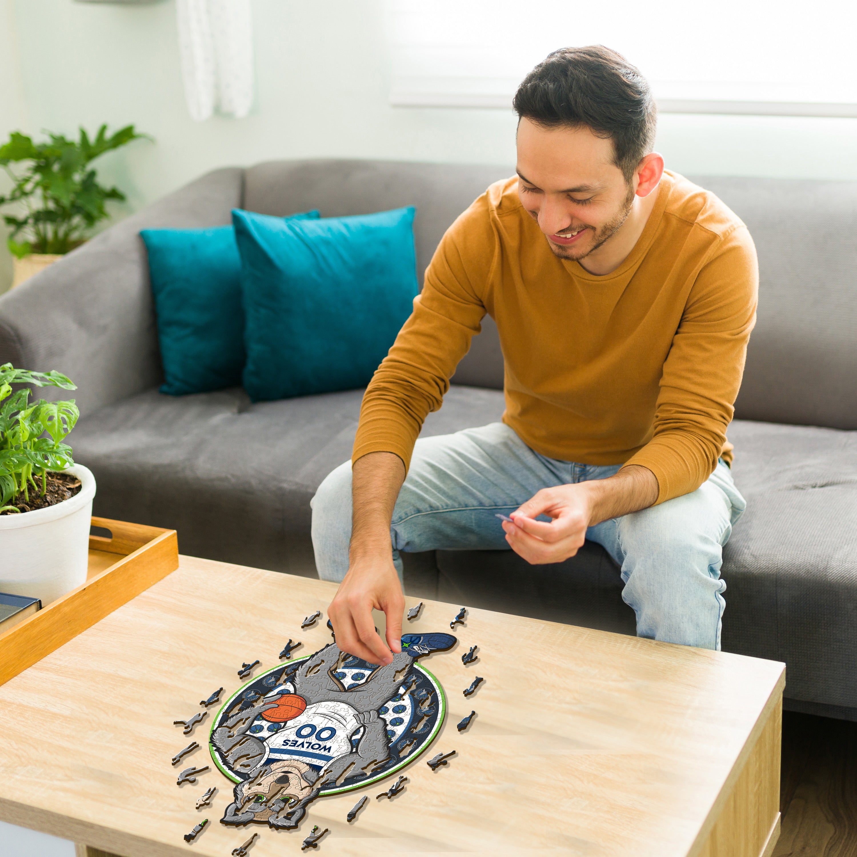 Minnesota Timberwolves™ Mascot - Wooden Puzzle