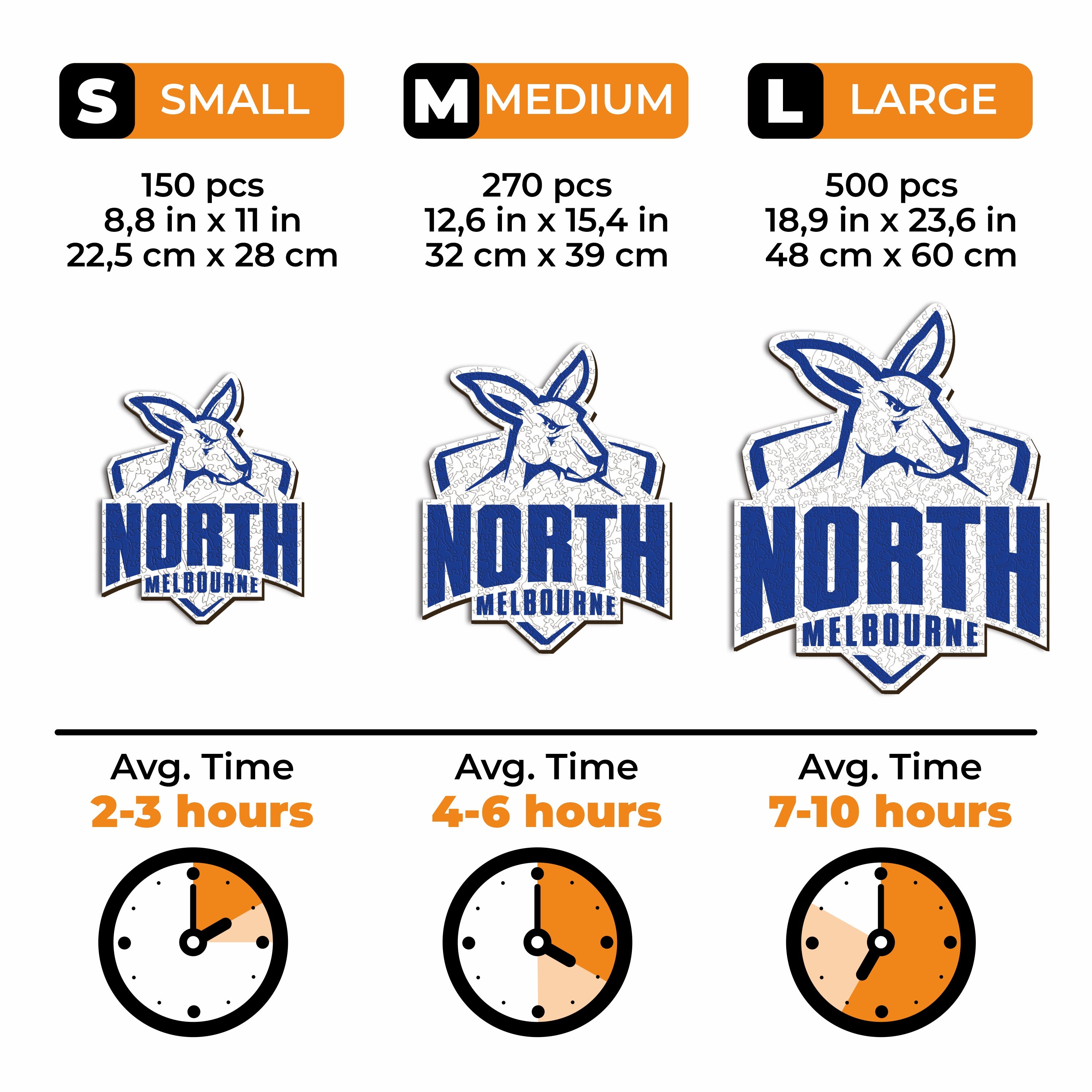 North Melbourne FC Logo - Wooden Puzzle