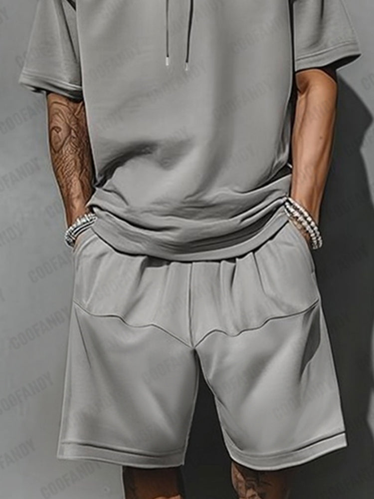 Casual Loose Fit Hooded Sports Set