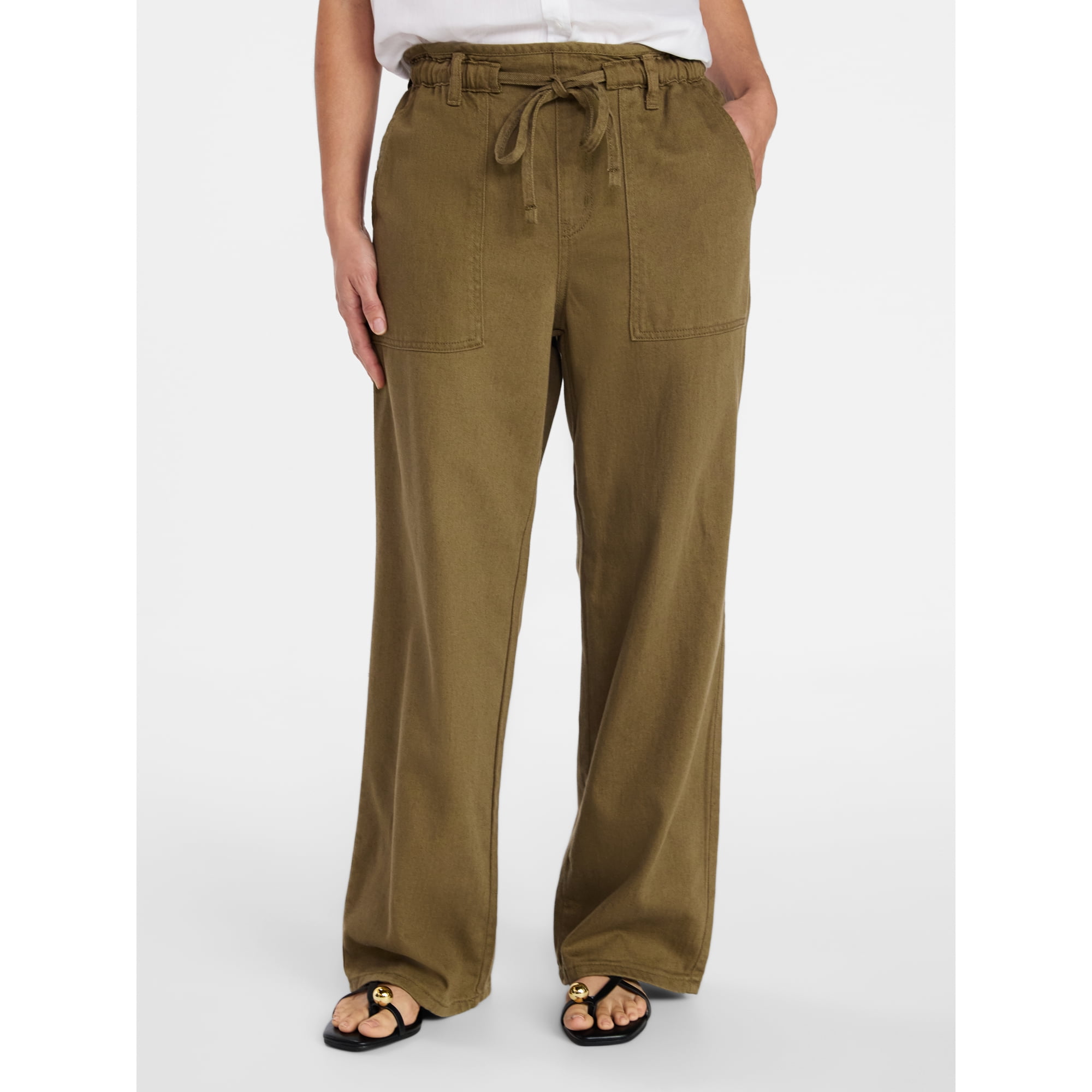 👖Women’s Pull-On Wide Leg Jeans – 30” Inseam Casual Comfort Denim