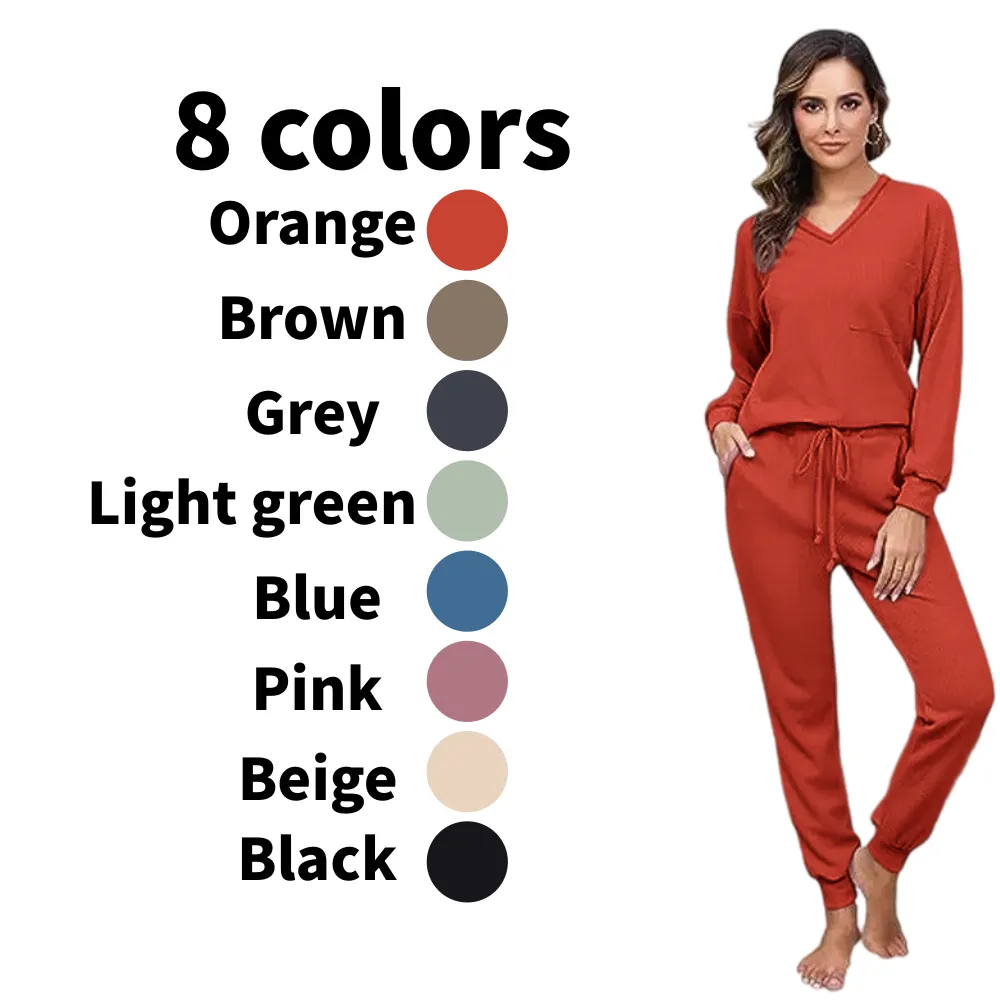 Womens Two Piece  Long Sleeve Pullover Tops