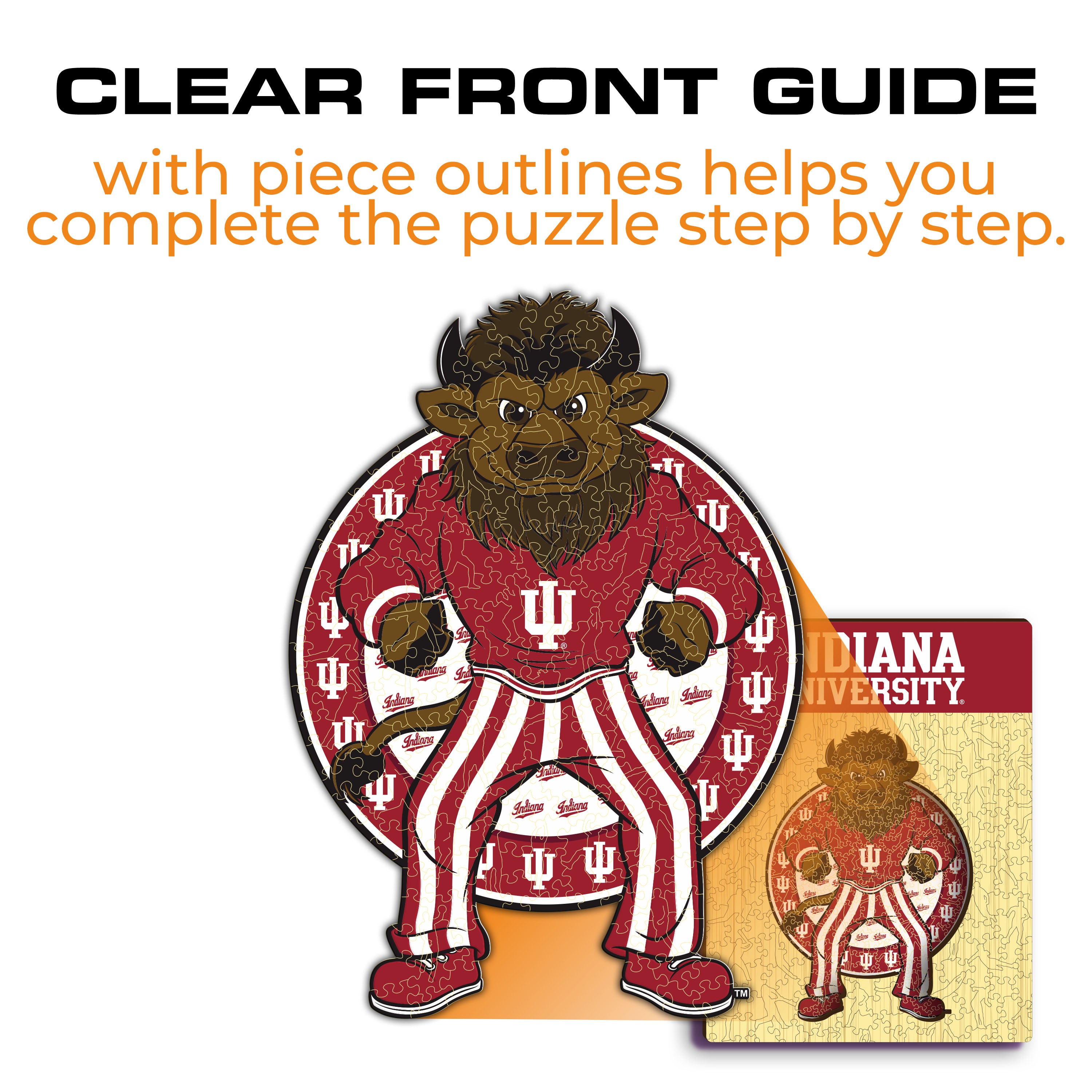 Indiana University Mascot - Wooden Puzzle