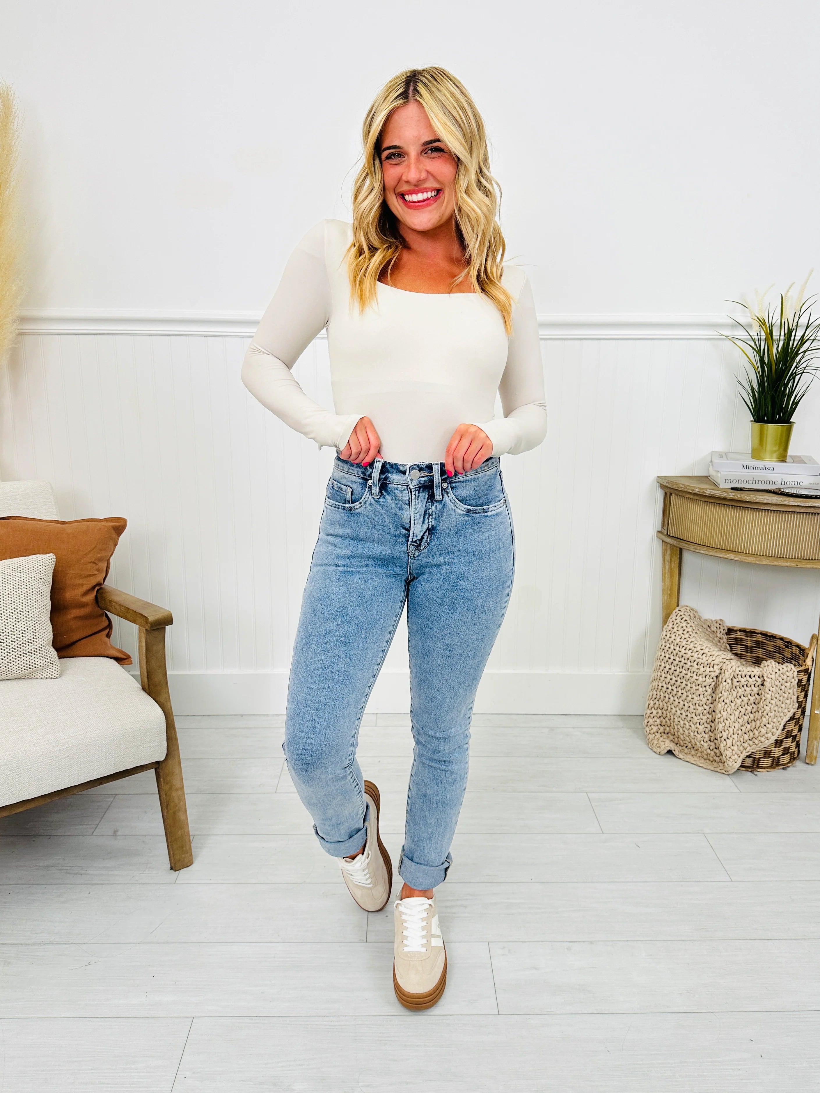 Can't Forget You Tummy Control Straight Jeans