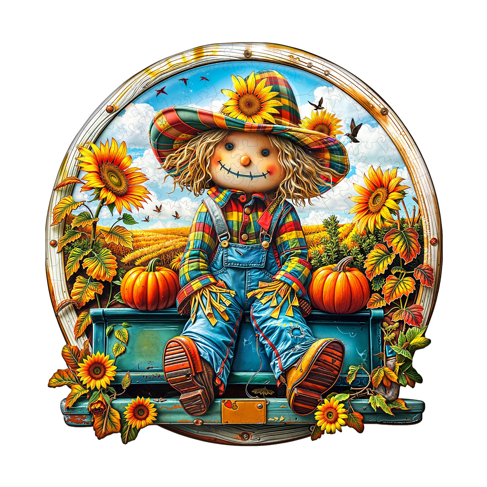 Sunflower Patch Pal Wooden Jigsaw Puzzle