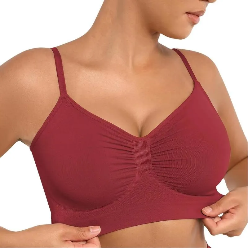 Women's Wireless Bra Comfort Bralettes No Underwire Unlined Cami Bra Seamless Tshirt Bras Sports Bra