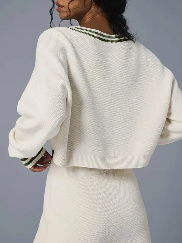 Women’s 2 Piece Knit Sweater & Mini Skirt Set