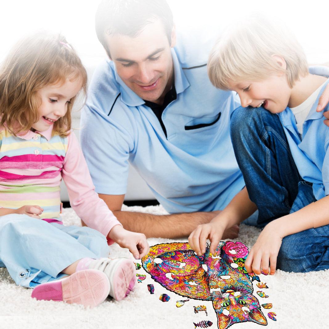 Naughty Cat Wooden Jigsaw Puzzle