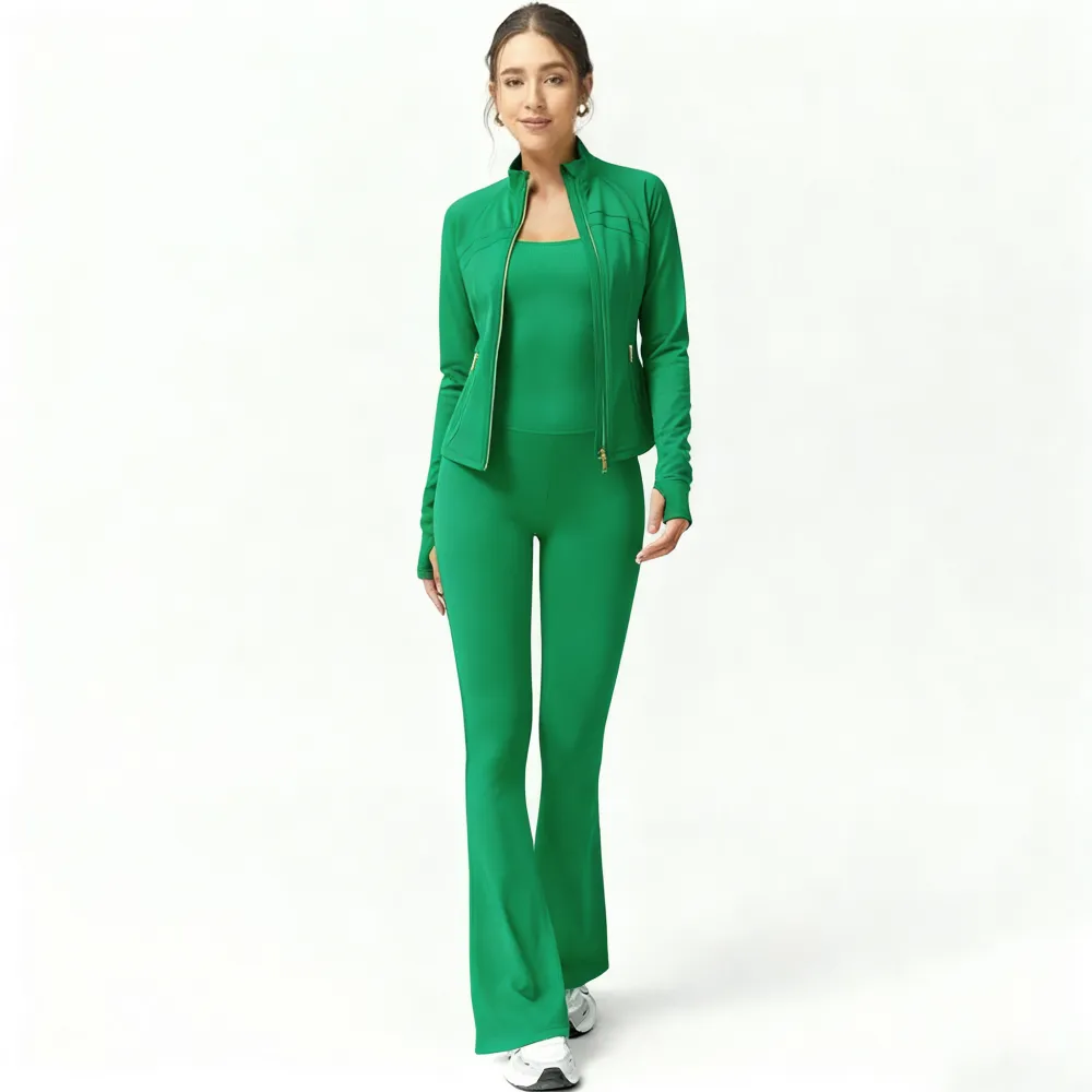 Stylish Yoga Set – Slim Fit Jacket & Jumpsuit