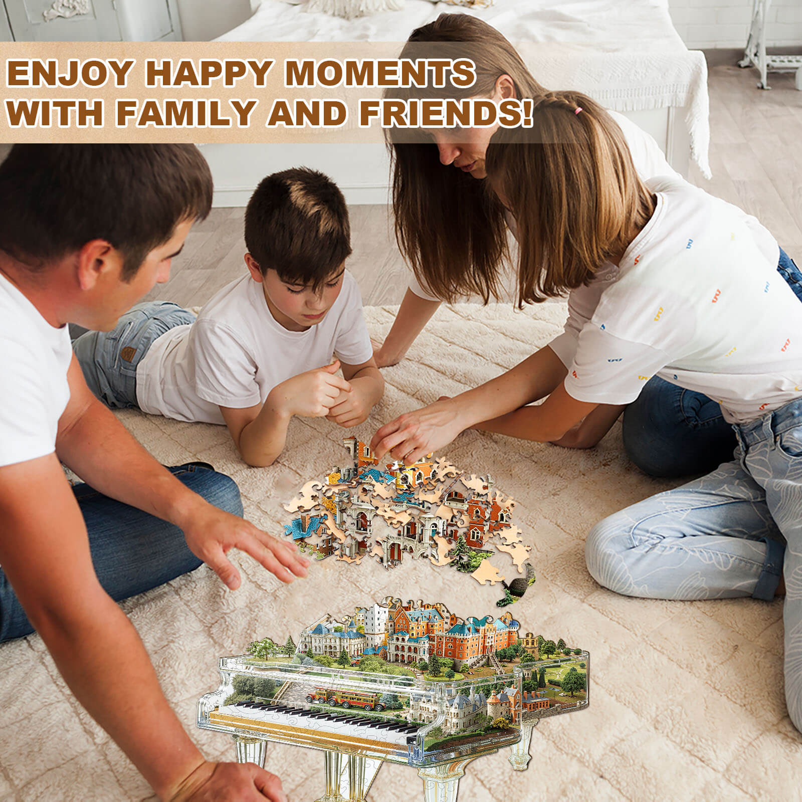 Piano Castle Wooden Jigsaw Puzzle