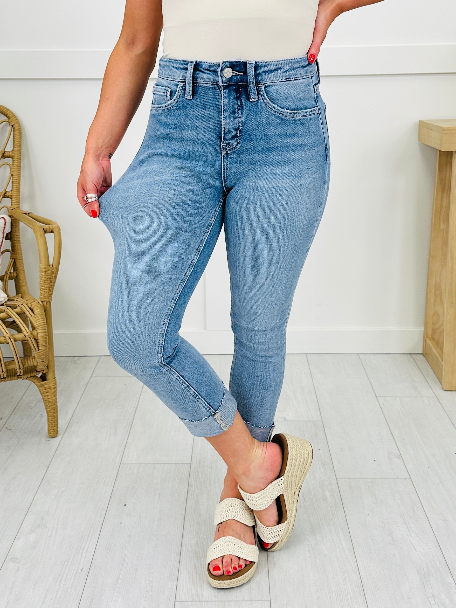 Dreaming of Summer Tummy Control Capri Jeans