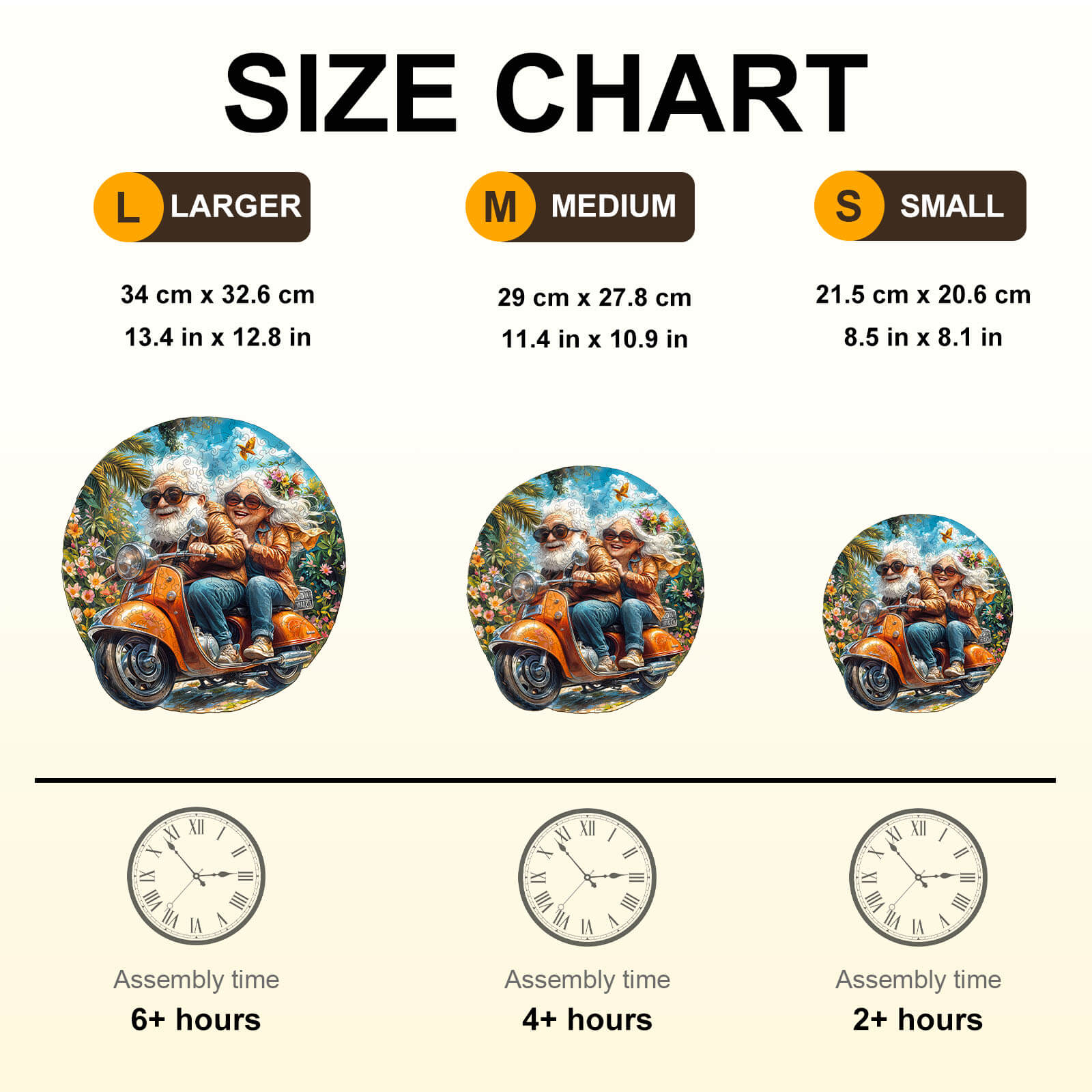 Motorcycle Granny-2 Wooden Jigsaw Puzzle