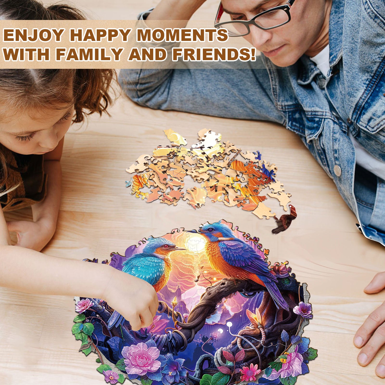 Twilight Plumage Wooden Jigsaw Puzzle