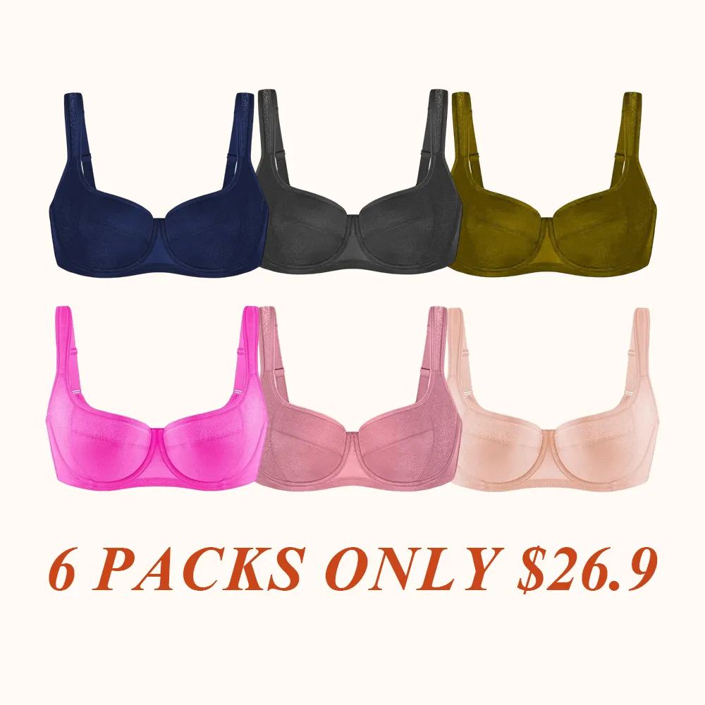 Night Lightly Padded Demi Bra Soft Supportive Fit Plus Size Balconette