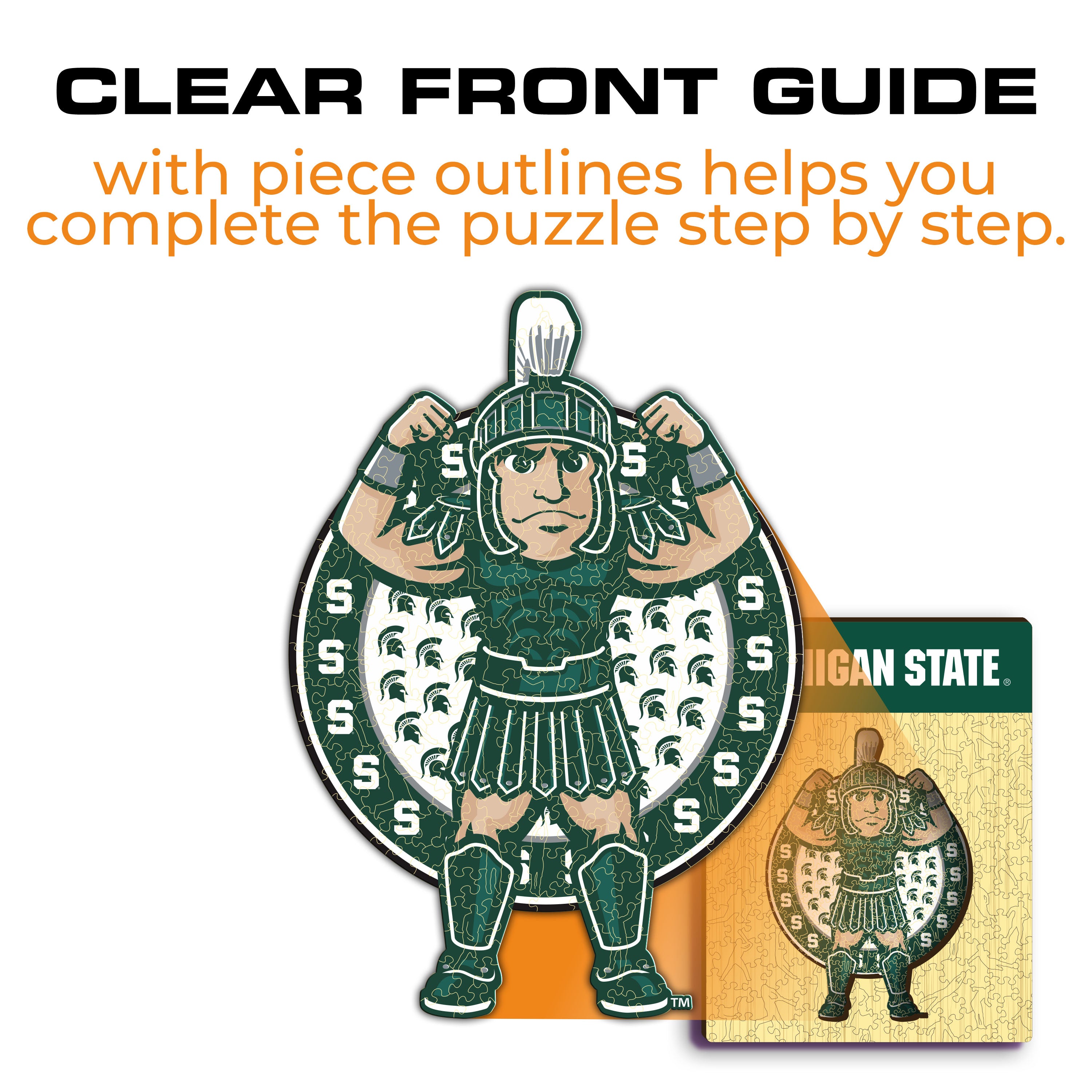 Michigan State University Mascot - Wooden Puzzle
