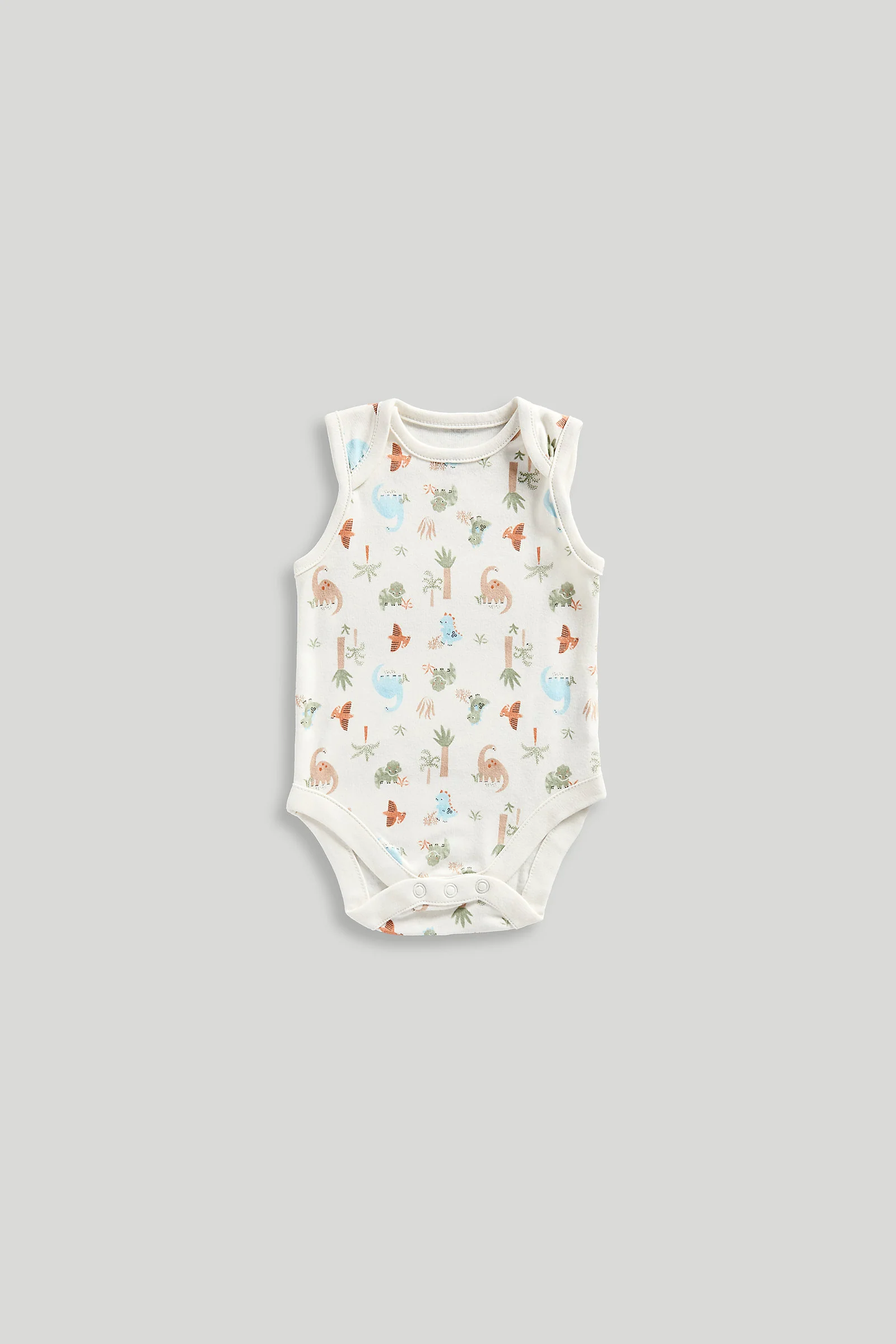 Dinosaur Sleeveless Bodysuits - 5 Pack