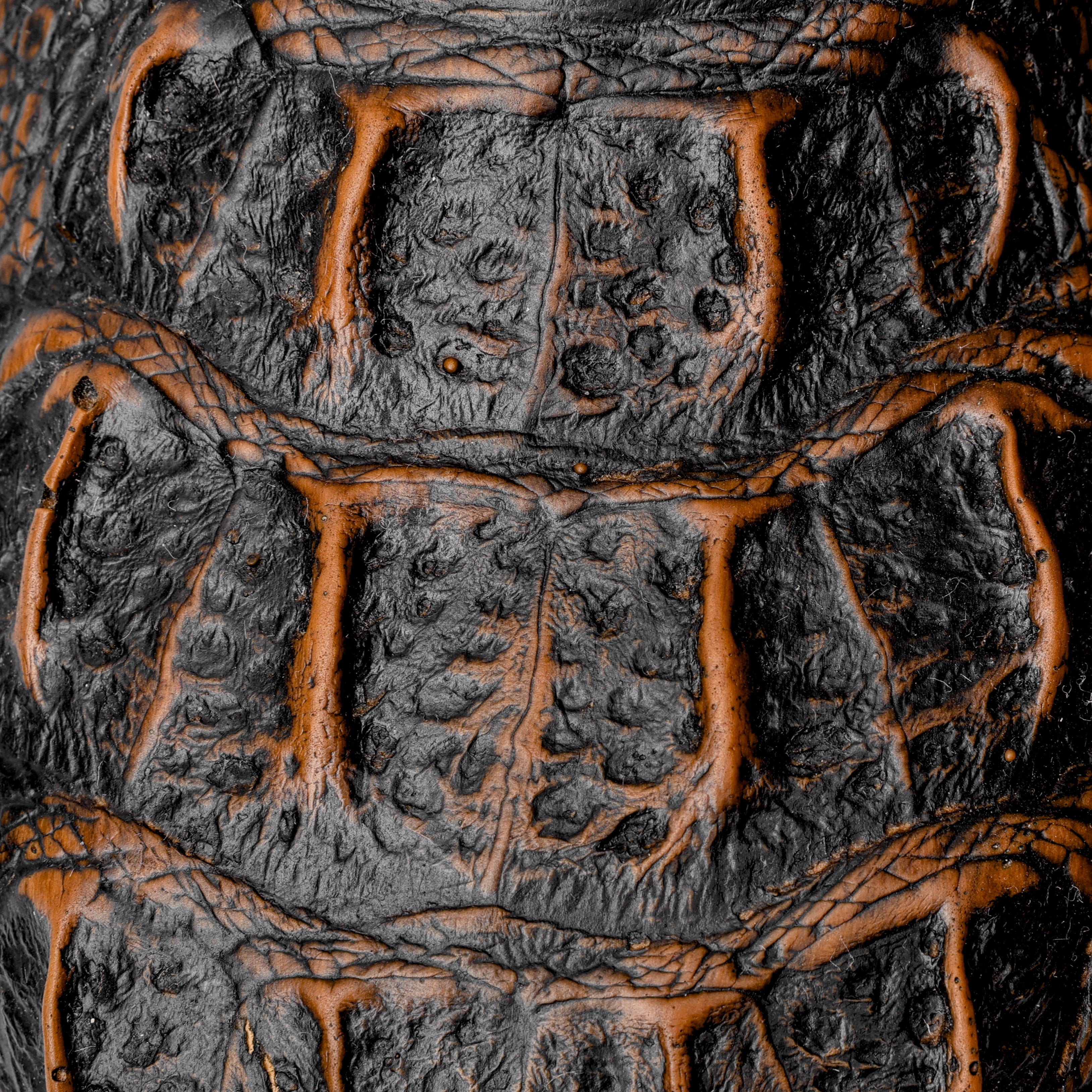 Rustic Honey Caiman Neck Leather Boots - Square Toe