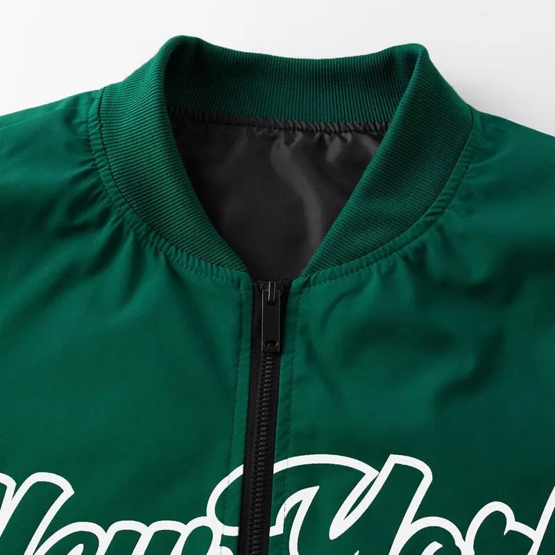 Letter Print Sports Jacket, Men's Casual Jacket, Fashionable College Baseball Apparel