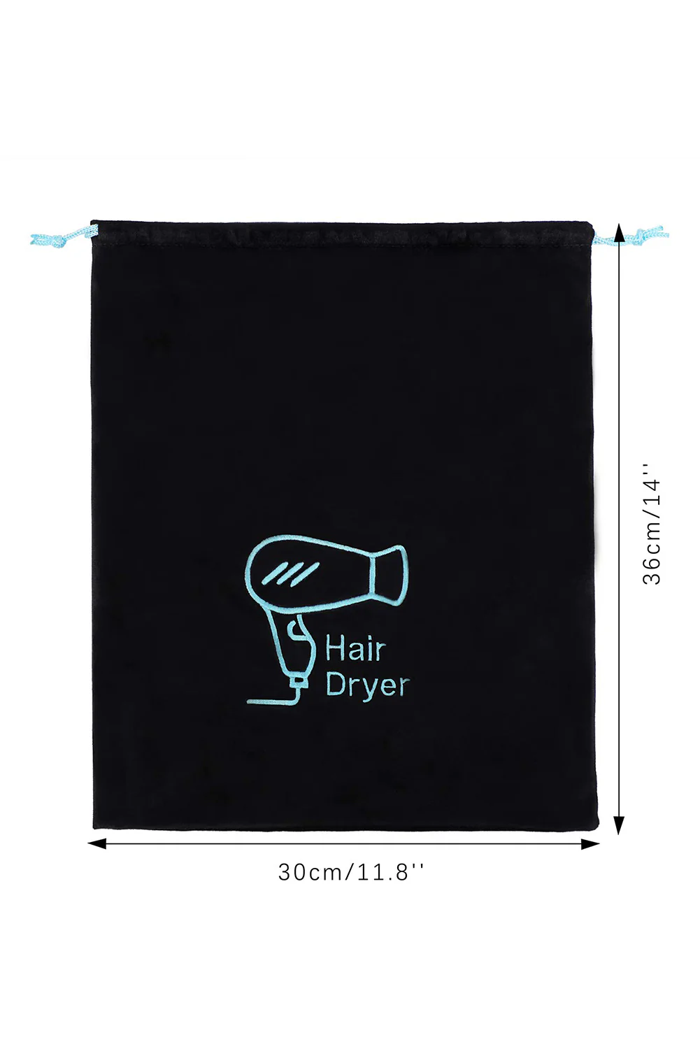 Black Canvas Drawstring Large Storage Bag