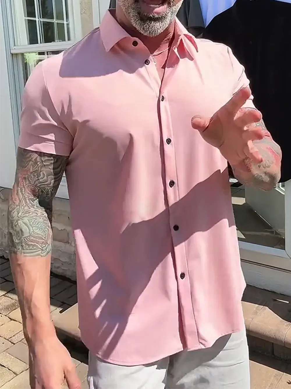 Men'S Solid Color Casual Polo Shirt