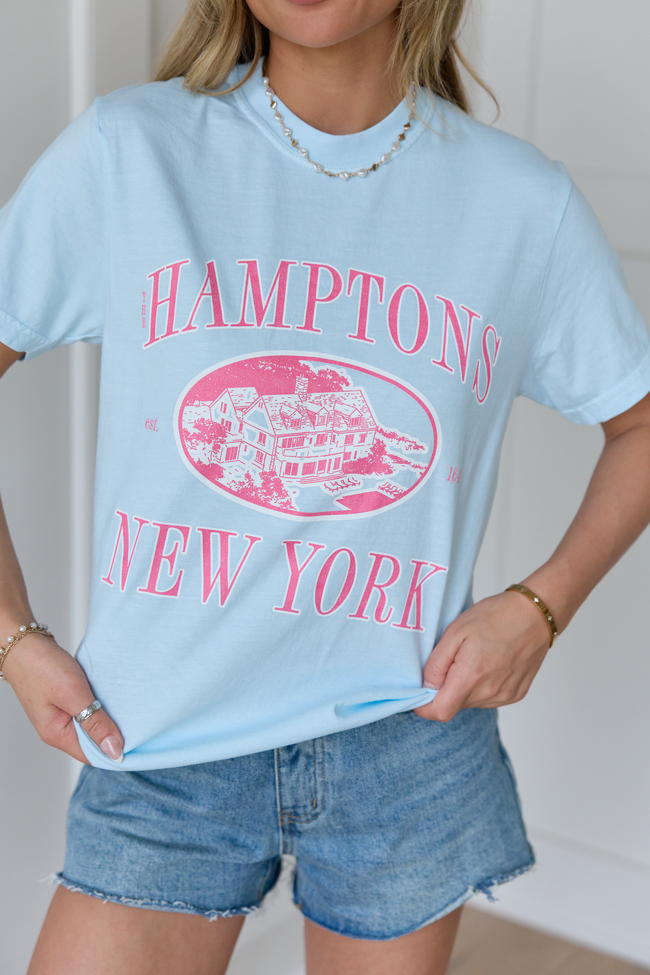 Hamptons Light Blue Graphic Tee