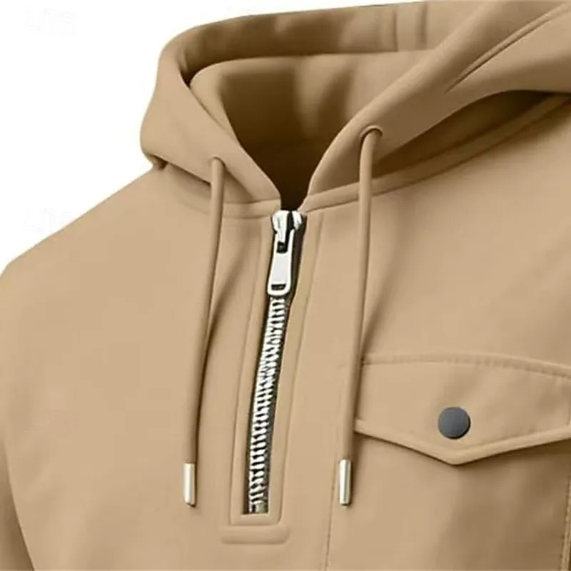 Cargo Two Piece Men's Hoodie Tracksuit Hoodie & Pants Set