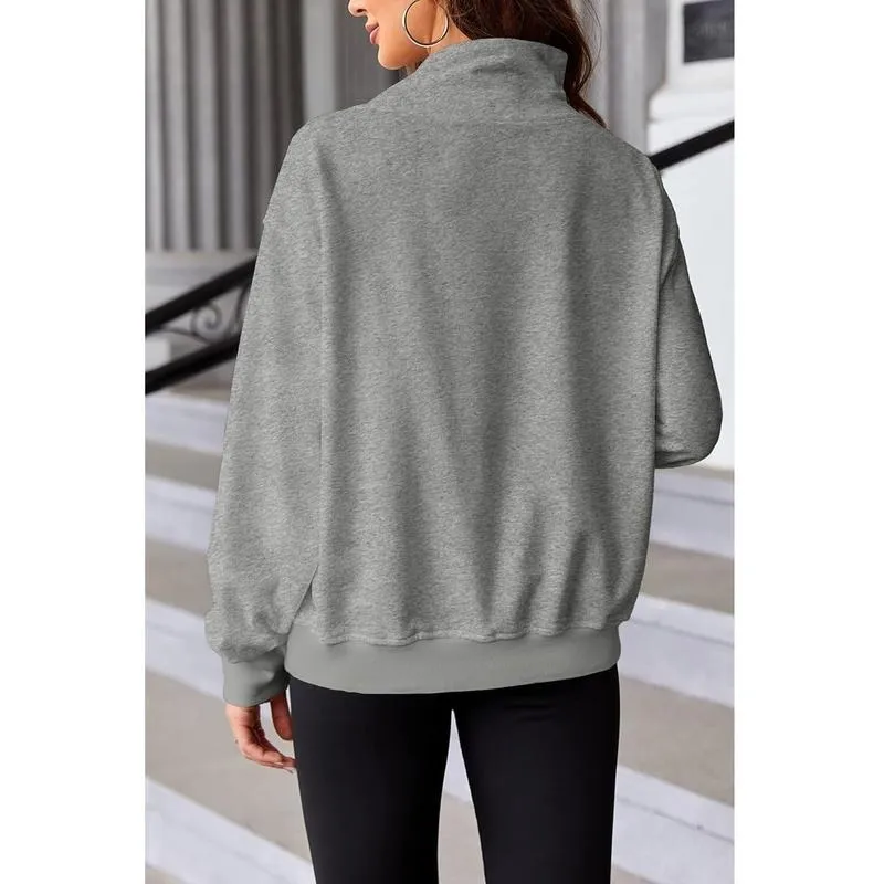 Women's Oversized Turtleneck Sweatshirt Long Sleeve Pullover Casual Tops
