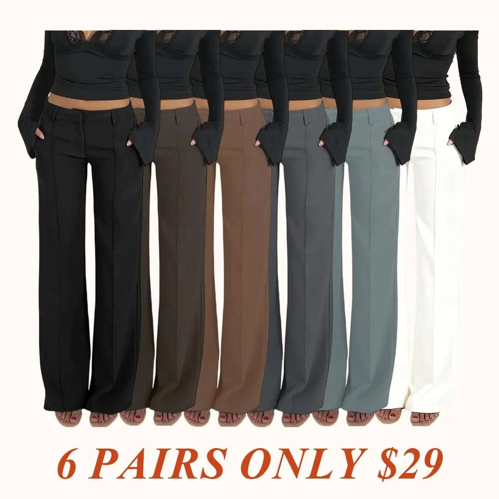 Women's Casual Fashion Suit Pants, Spring & Fall Long Trousers