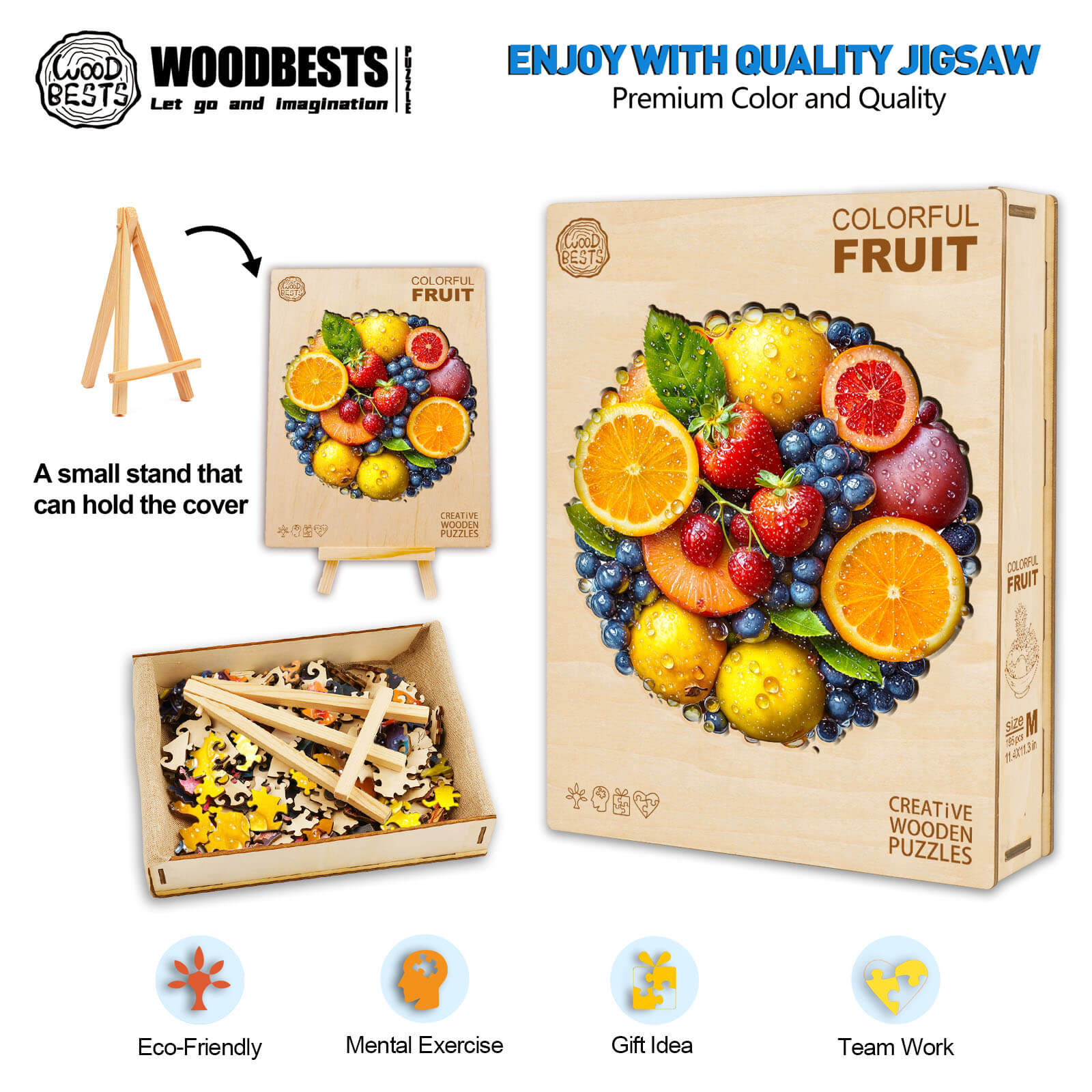 Colorful fruit Wooden Jigsaw Puzzle