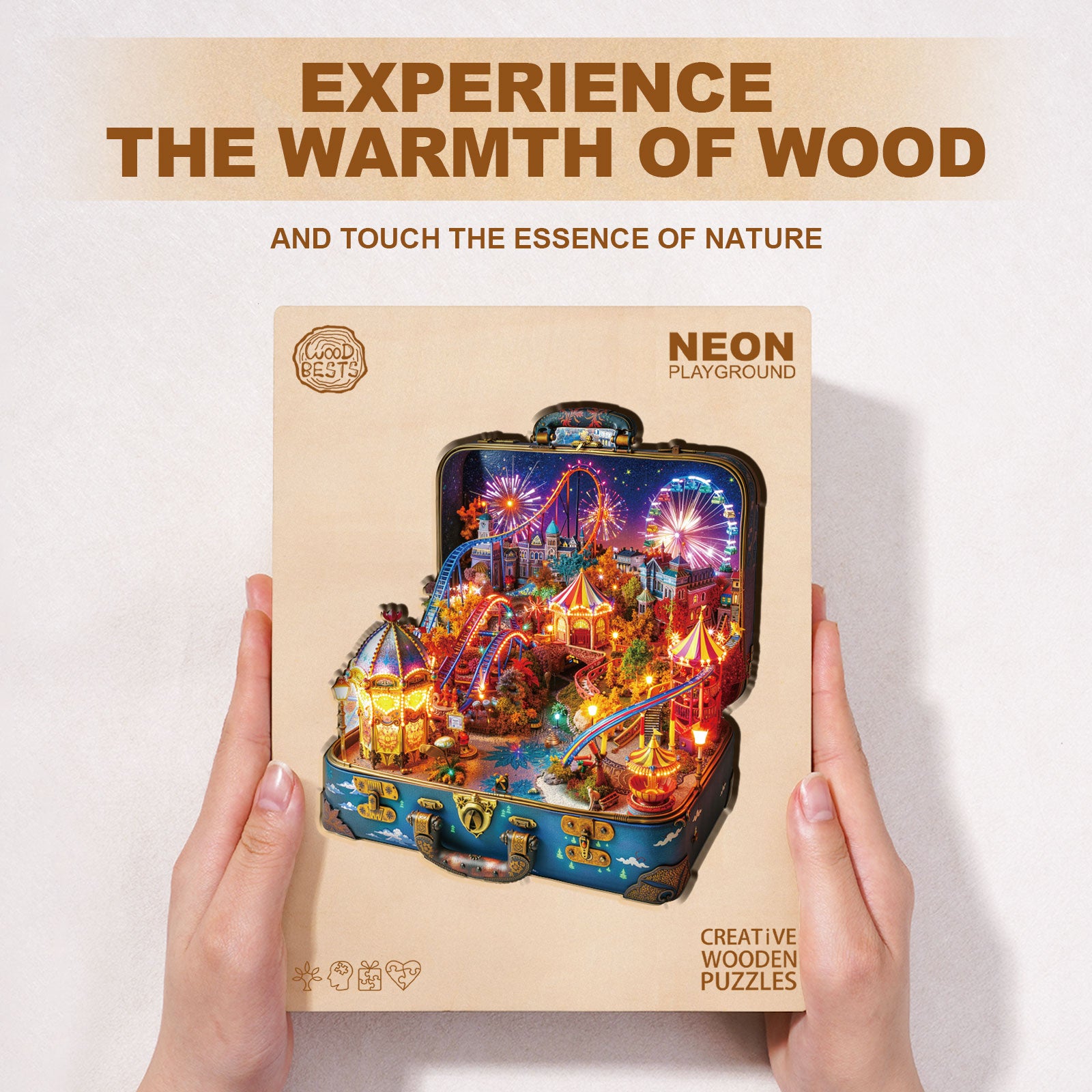 Neon Playground Wooden Jigsaw Puzzle