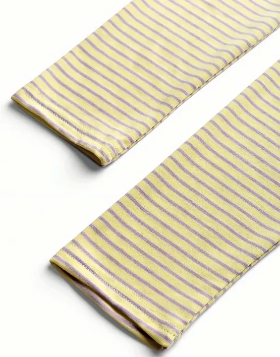 2 Piece Set Women's Casual Striped Shirt + Hot Pants