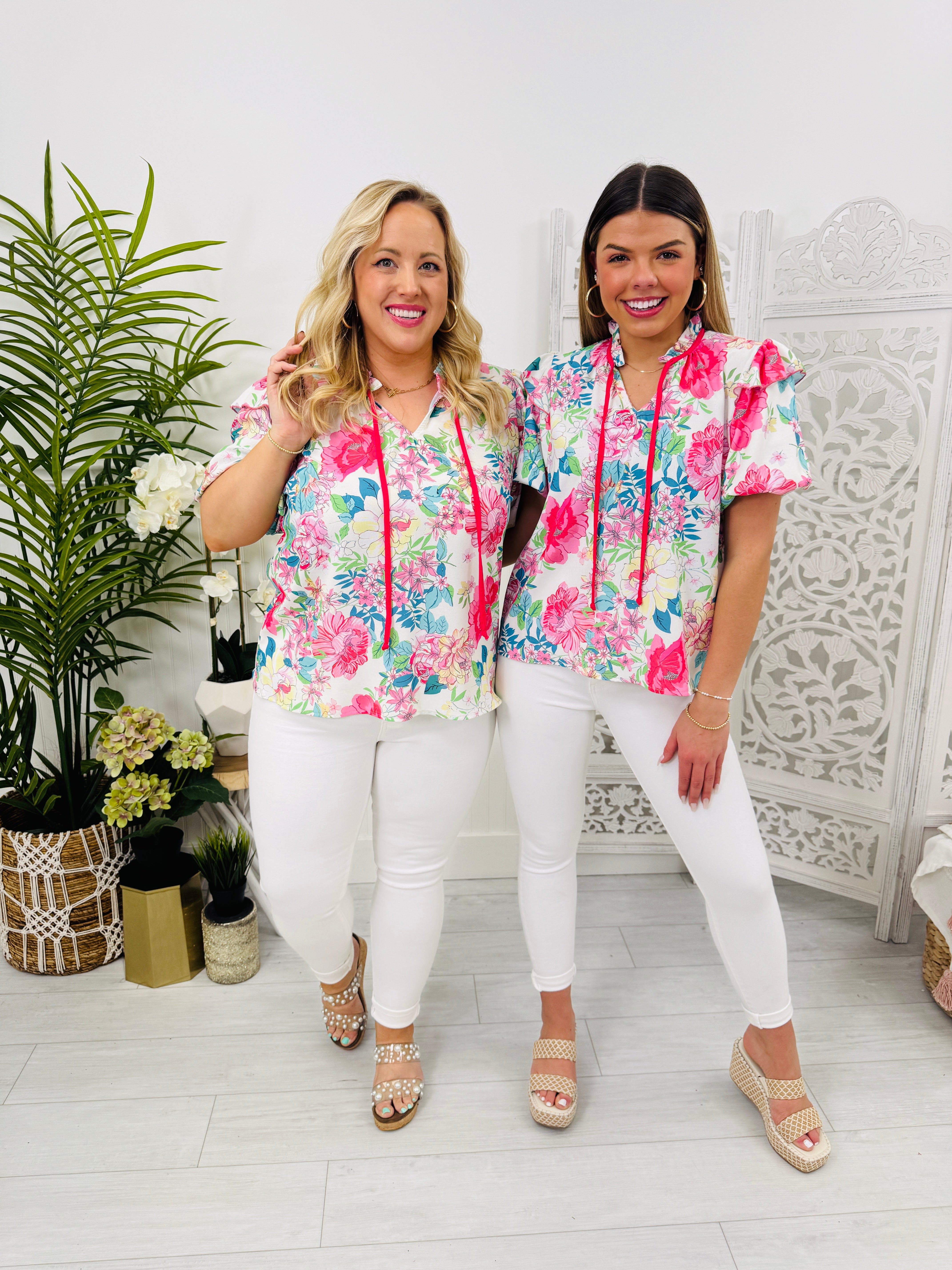 Tied With Blooms Top