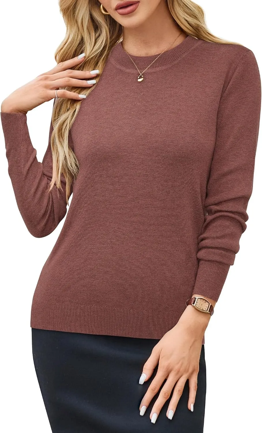 Women Fashion Wool Blend Sweater