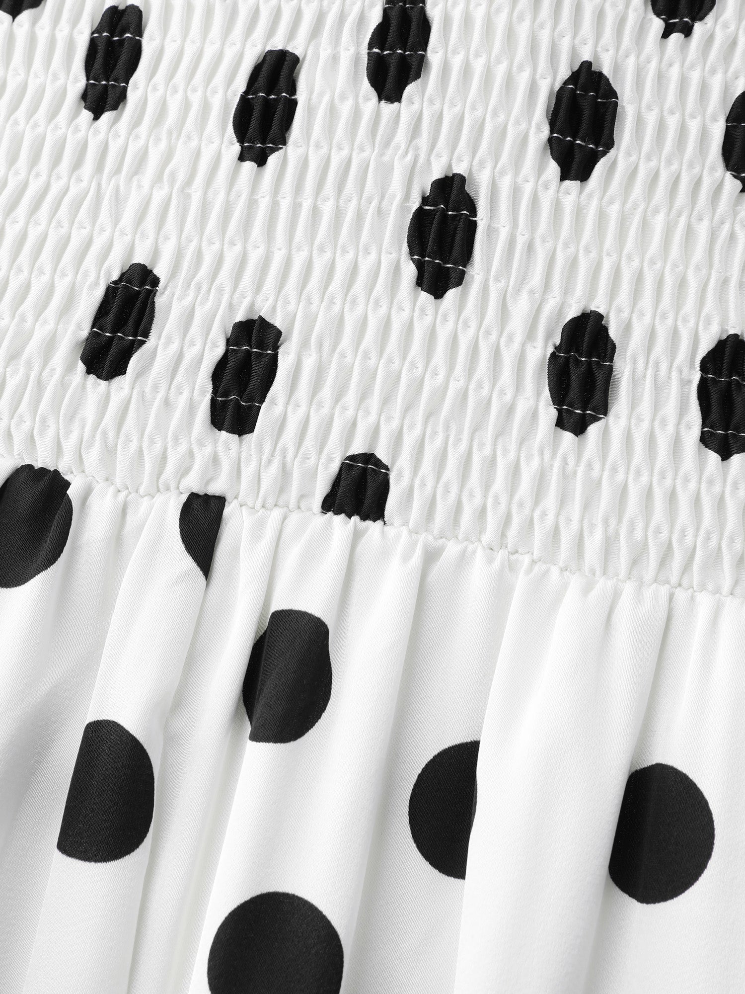 Charming Polka Dots Twist Front Midi Dress