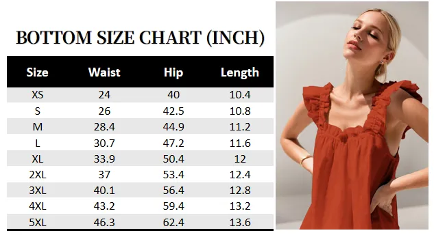 Womens Pajamas Set Ruffle Soft Tank Top and Shorts