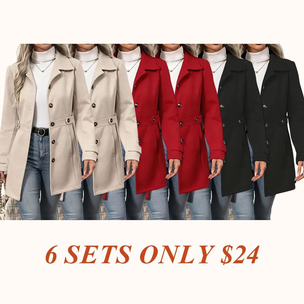 Women's Elegant Overcoat Notched Shawl Collar Single Breasted Outerwear Winter Long Coat