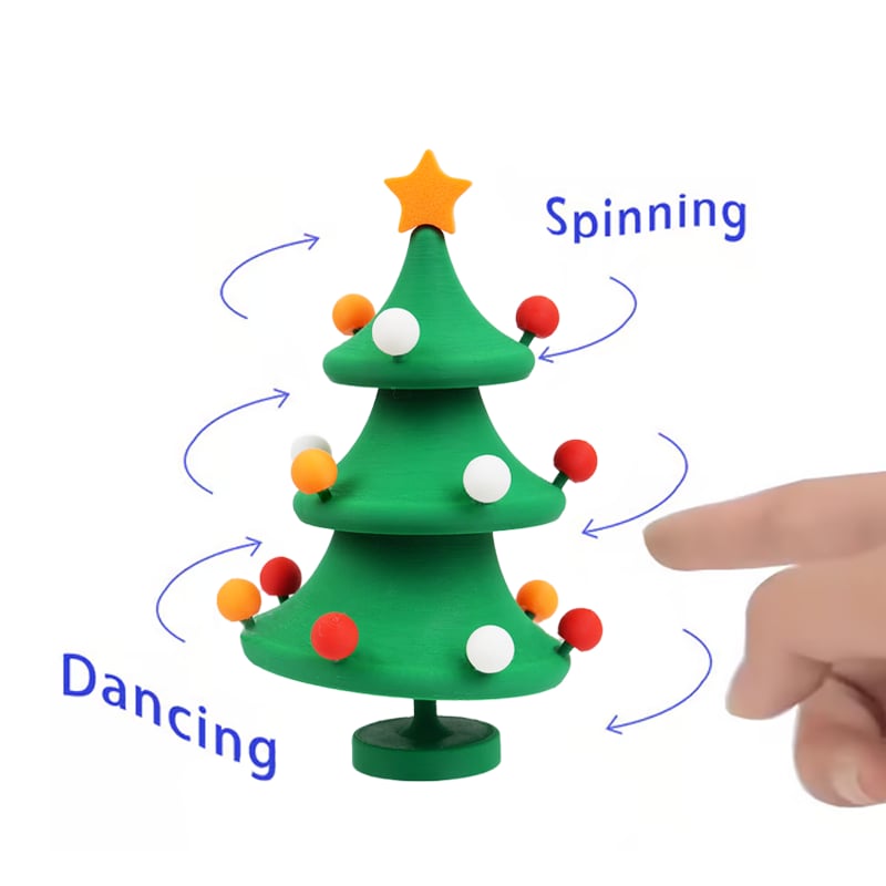 🎄3D Printed Dancing Christmas Tree Decompression Toy: Festive Fun & Stress Relief in One!