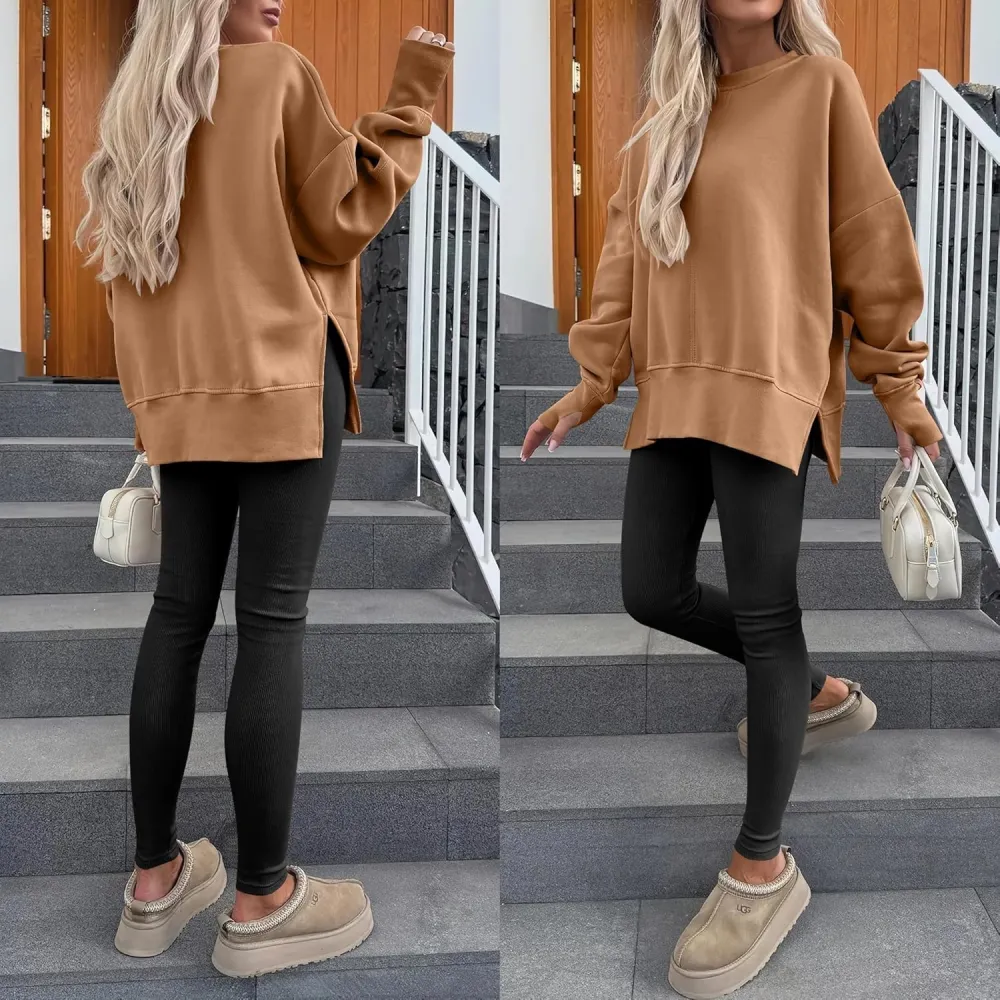 Women Oversized Sweatshirts Thumbhole Long Sleeve Hoodies Shirts