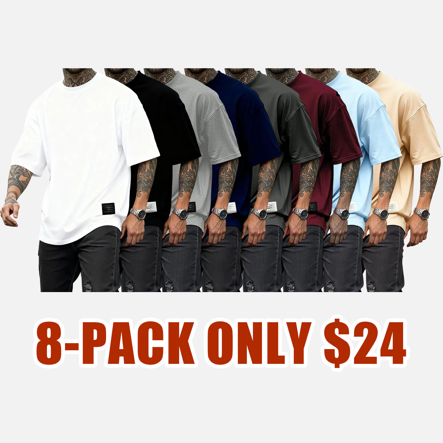 Men's Plus Size Round Neck Short Sleeve Shirt, Ultra Comfortable Everyday Wear, Casual Streetwear Oversized Style, Perfect for Daily Use