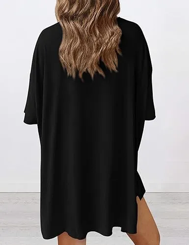 Women's Summer Oversized Shirt & Biker Shorts Set(Under $3 a set!)