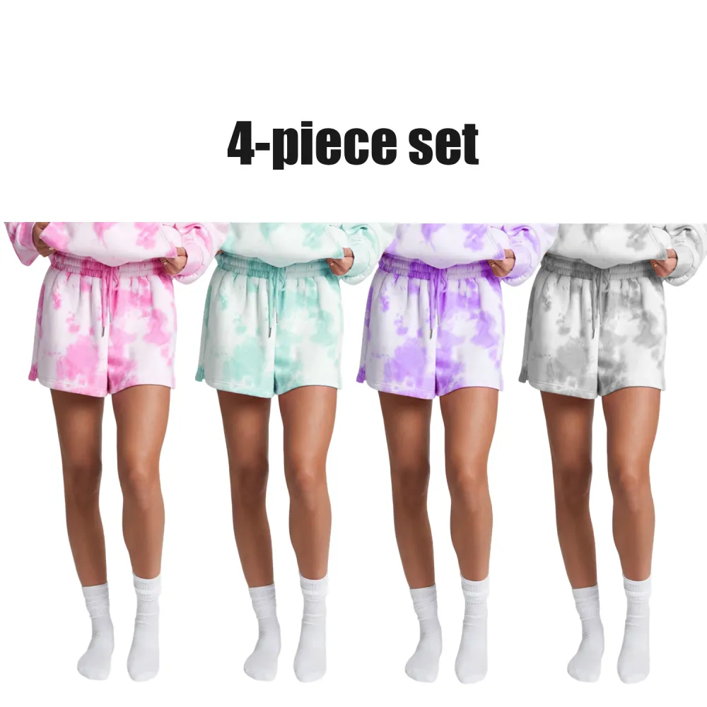 Tie-dye unisex shorts