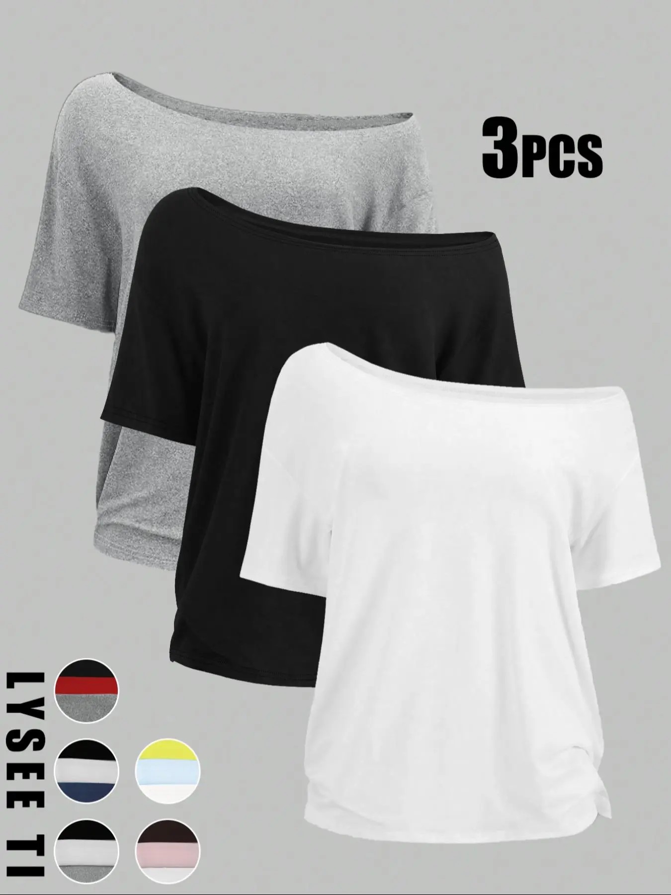 🔥Women's Solid Color Tee, Casual Basic Essential Short Sleeve T-shirt Top