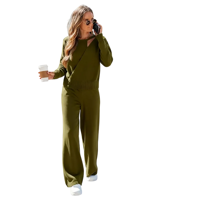 Women's Fashion Sweater and Trousers Two-Piece Set