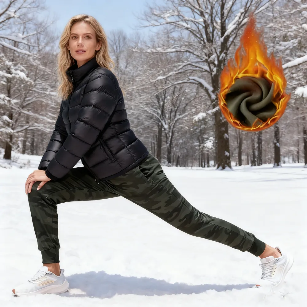 Women's Highwaist Fleece Lined Warm Water Resistant Joggers