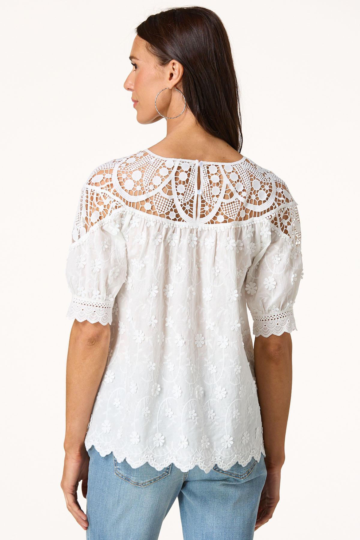 Mixed Floral Crochet Top