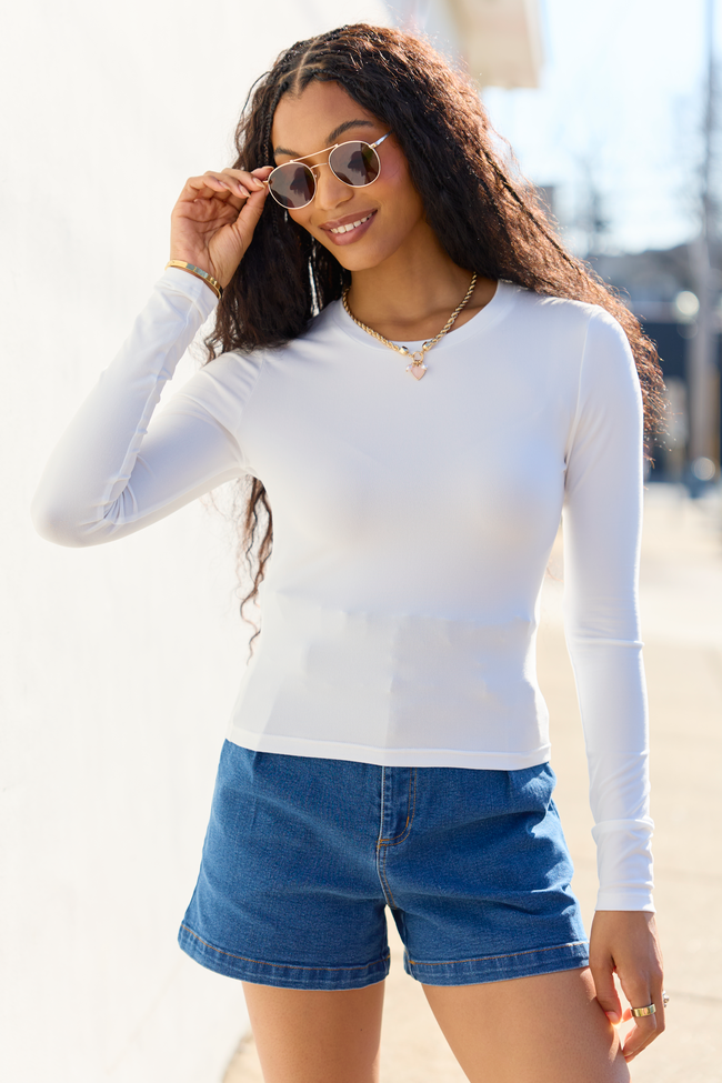 Andie Ivory Long Sleeve Tee